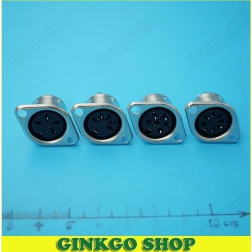 10pcs/lot 3/4/5/6/7/8 Pin DIN Female Connector Adapter Sockets MIDI Plug (Please leave message of which pins you want?)