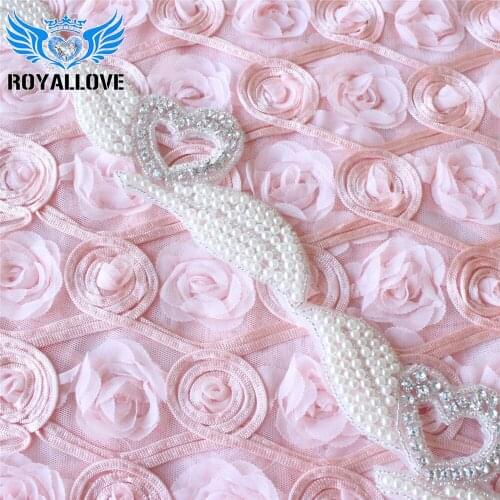 10Yards of Rhinestone Wonderful life hot fix motifs heat transfer rhinestone pearl applique iron on for wedding design Headband