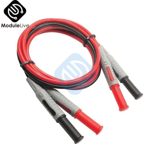 2pcs Banana Plug Red Black Cables P1032 Multimeter Test Cable Injection Molded 4mm Test Line Straight to Straight Wire