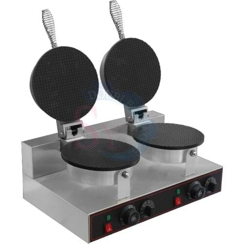2021 New Type Home Use Double Headed Wafer Egg Roll Biscuit Making Machine Electric Ice Cream Cone Baking Equipment