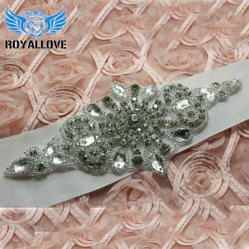 30Pcs) Clear Crystal Rhinestone Appliques Patch Hot-Fix Beaded Wedding Dress Belt Sash Hat Shoes Applique Motif Patch DIY Glass