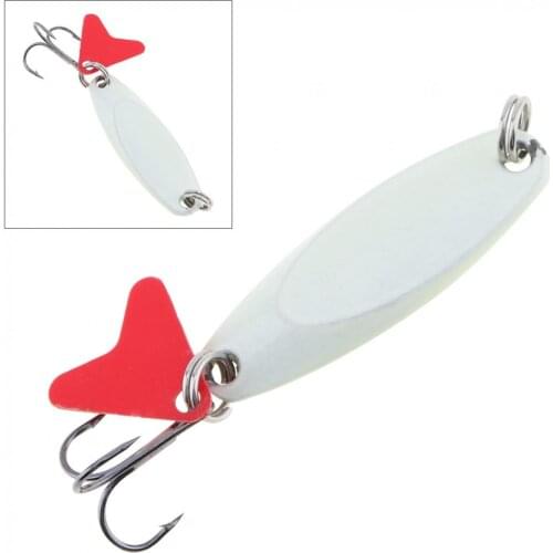7g Metal Sequin Spinner Luminous Fishing Lures Jig Bait with Treble Hook