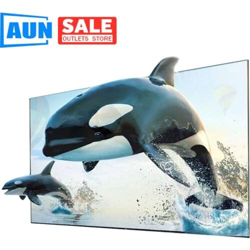 AUN Anti-Light Projection Screen for DLP LED 1080P 4K Projector Portable Reflective Screen Good at Day Time Use Up to 133 Inch