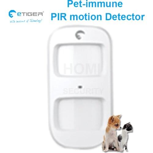 Wireless pet-immune motion detector small animal(less than 25kg) automatic ignore human movement alarm sensor etiger ES-D2A