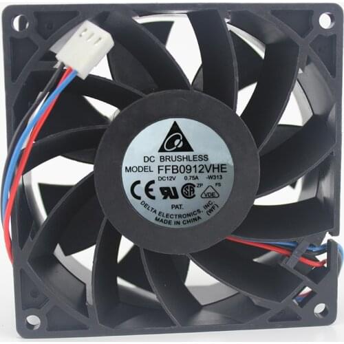9CM / cm 9038 12V 0.75A FFB0912VHE large air volume chassis cooling fan