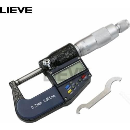 0.001mm Digital Micrometer 0-100mm Electronic Outside Micrometers Chrome Plated Caliper Gauge Measuring Tools 0-25-50-75-100mm