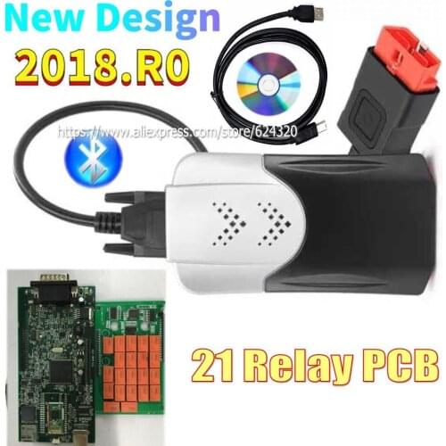 With 21 Relays V3.0 PCB 2018.R0 obd2 SCANNER for delphis vd ds150e cdp car truck VD TCS CDP Pro diagnostic tool bluetooth usb