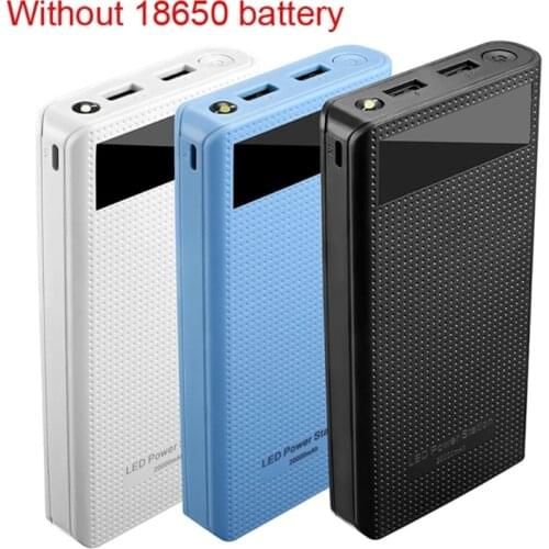 Type C Dual USB QC3.0 7x 18650 Battery DIY Power Bank Box Charger For Cell Phone