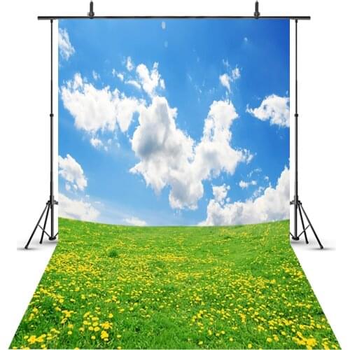 MEHOFOTO Background for Photo Studio Photophone Spring Scenery Blue Sky Photo Booth Shoot Backdrop for Photography Easter Prop