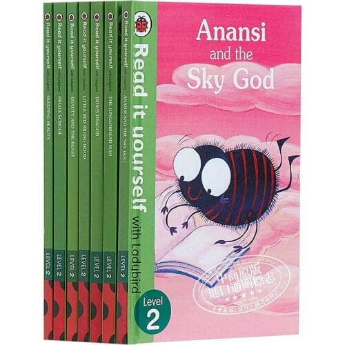 7 Books/Set Ladybird Read it Yourself Level 2 English Picture Story Book Leveled Reading Children Early Education Age 6