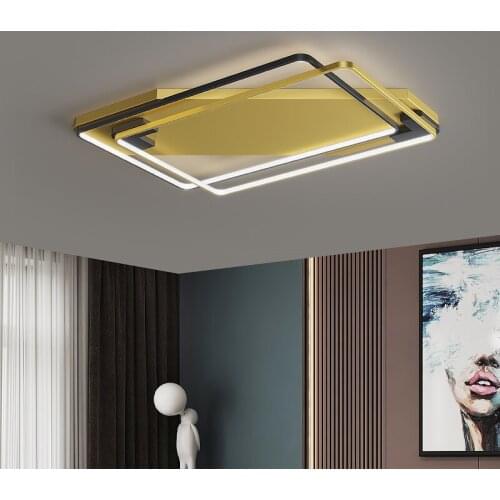 New Modern Led Ceiling Lights Minimalist for Living Room Bedroom Room Corridor Gold and Black Colors Lights Mounted 110V 220V