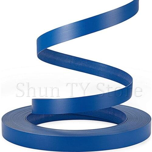 Wood Veneer Edge Banding, Preglued Flexible Wood Tape Iron on with Hot Melt for Cabinet Furniture Restoration（Blue