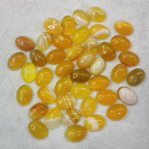 2019 Fashion good quality natural yellow stripe Onyx Oval CABOCHON 13x18mm beads for jewelry making wholesale 30pcs/lot free