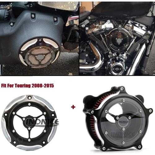 Fit For harley see through Air cleaner red intake Derby point timing covers 2010-2013 Electra Glide Ultra Limited FLHTK 2014-201