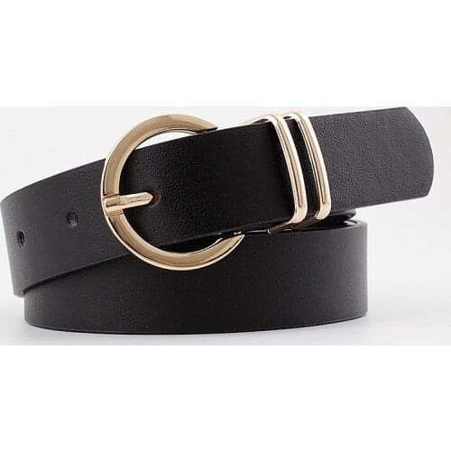 2020 NEW Womens simple pin buckle belt fashion casual wild PU Leather Jeans belt