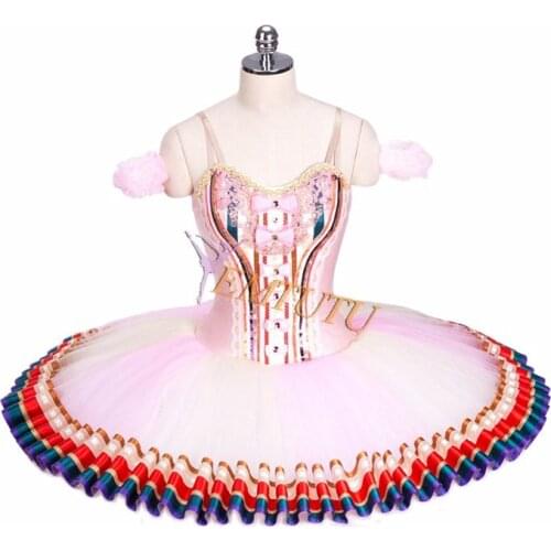 Pink Professional Ballet Tutu Costume Fairy Doll Professional Ballet Stage Costume YAGP Competition Ballet Costume Dress