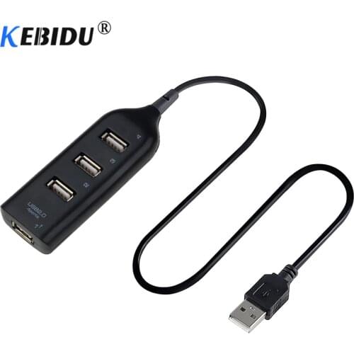 Kebidu USB 2.0 Hub Super High Speed 4 Port USB Hub Splitter Hub splitter 4 prots Adapter For PC Computer Laptop New Arrival