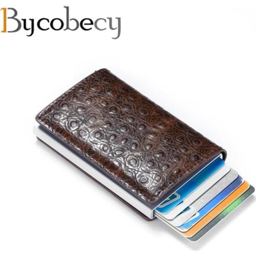 Bycobecy Smart Wallet 2021 Multifunctional Casual Card Holder High Quality Pop Up Credit Card Case Mini Fashion Solid Purse