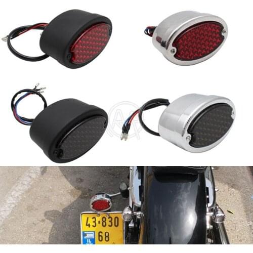 Motorcycle Universal LED Tail Light For Harley Shovelhead Brake Stop Light Custom For Softail Chopper Bobber Taillight