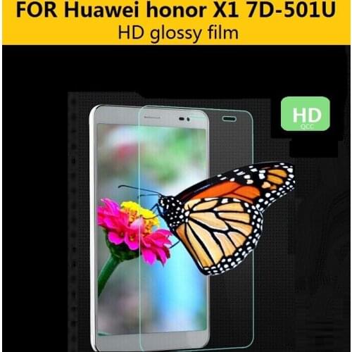 Top quality HD lcd Clear Glossy screen protector film For Huawei honor X1 7D-501U Media pad 7.0" tablet front HD Lcd films