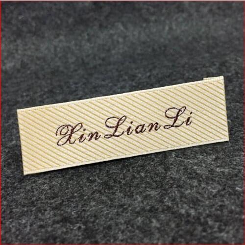 Custom clothing labels Woven Labels hang tags, Embroidered Logo, custom tags and labels for clothes, Garment Accessories