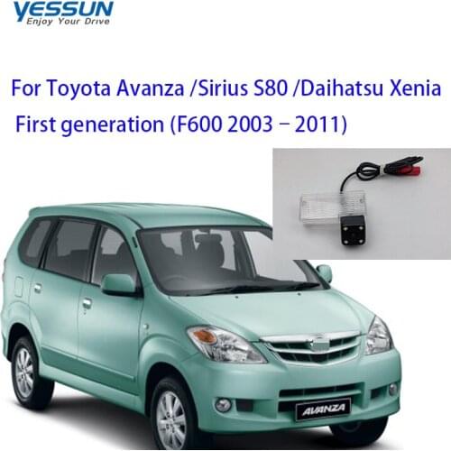 Yessun License plate cameraFor Toyota Avanza /Sirius S80 /Daihatsu Xenia First generation (F600 2003–2011)