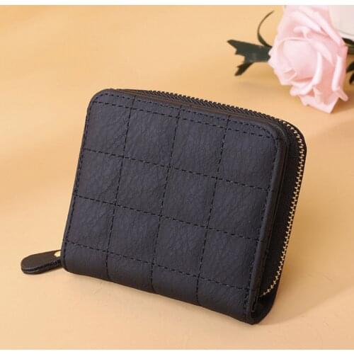 Wallets for Women Luxury Designer Fashion Short Embroidered Clutch Bag PU Solid Color Female Card Bag Coin Purse