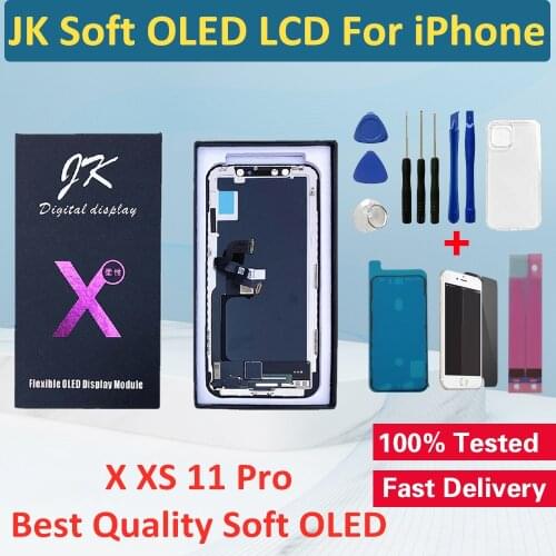 5.8" JK Flexible OLED LCD For iPhone 11 Pro Display Screen Touch Digitizer Assembly Pantalla For iPhone 11Pro LCD Replacement