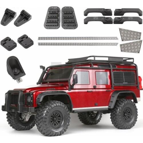 1/10 RC track TRX4 RC4WD D90 D110 AXIAL for Rubber cover hinged fuel tank door handle plastic air intake grille door scraper