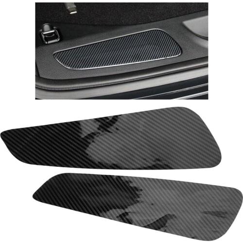 1 Pair Carbon Fiber Style Rear Trunk Sill Plate Protector Trim Sticker Fit for Jeep Grand Cherokee 2014-2016 2017 2018 2019 2020