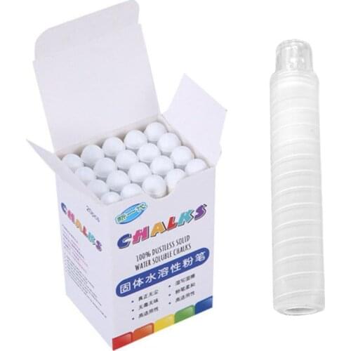 20Pcs Dustless White Drawing Chalk For School Education Chalks Stationary Office
