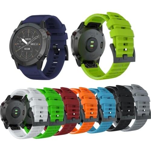 26mm Watch Straps Replacement Silicagel Soft Band wrist Strap For Garmin Fenix 6x 6x Pro 3 HR 5x 5X Plus GPS Watch Accessories