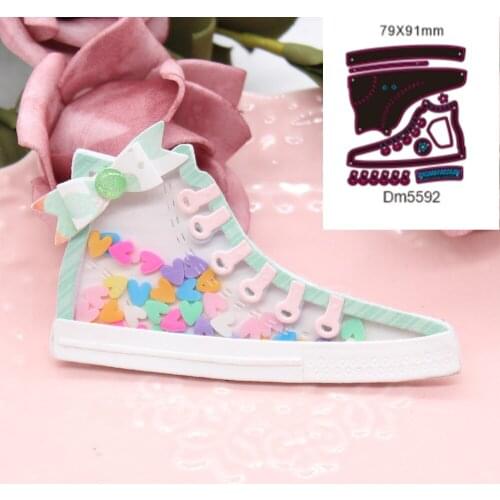 3D cute sneakers metal cutting mold DIY scrapbook decoration embossing DIY paper card decoration