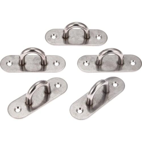 5pcs 100mm Hook Stainless Steel U-shaped Ceiling Mount Hook Base Ceiling Fans/Leisure Sofa/Sandbags/Hammocks/Rings Fixed Hook