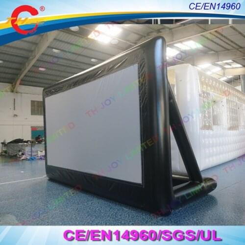 6x4m 16:9 outdoor inflatable movie screen inflatable rear projection movie screen inflatable film screen, free air ship to door