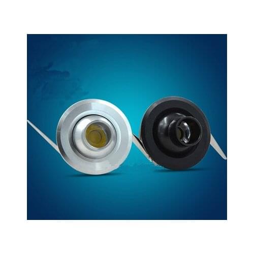 AC85-265V 1W Rotatable Miniature Kitchedn Cabinet Lights Led Silver/Black Body Recessed Mounted