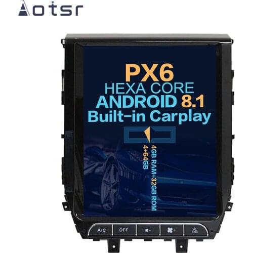 Aotsr 12.1“ Vertical screen Android 8.1 Car DVD Multimedia player GPS Navigation For Toyota Land Cruiser LC 200 2016-2018