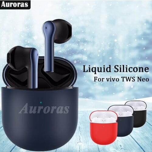 Auroras For vivo TWS Neo Case Liquid Silicone Wireless Headphone Accessories Protector Case For VIVO TWS Neo Cover