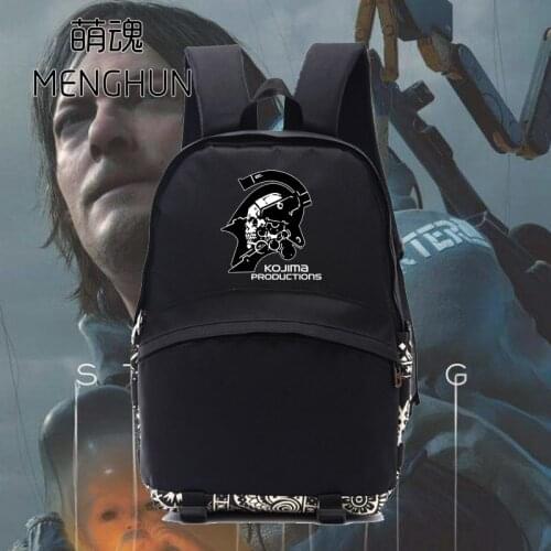Death Stranding Gamer Backpack Black School Backpack Casual Nylon Bag