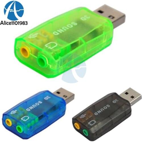 CM108 Chipset USB 2.0 To 3D Audio Sound Card Adapter Virtual 5.1 Channel Track Class-B Power Amplifier For Microphone Headset