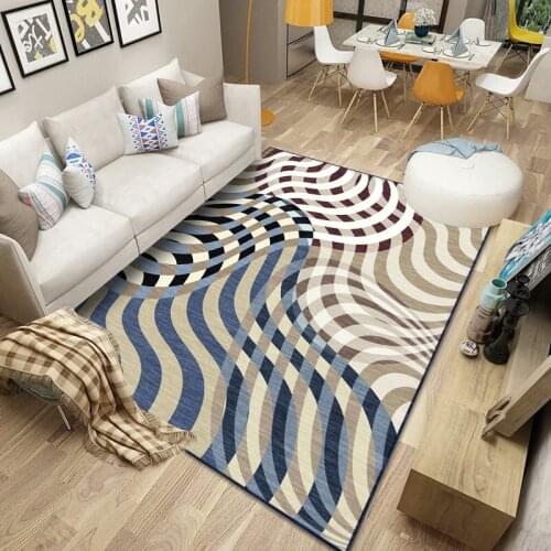 Nordic Geometric Home Carpets for Living Room Bedroom Area Rug 3D Rectangle Bedside Rugs Modern Office Blanket Yoga Teppich Mats