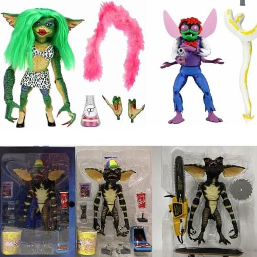 Original NECA Elf Gremlins Action Figure 1984 Classic Movie Gremlin Little Monsters Collectible Toys Doll Model Christmas Gift
