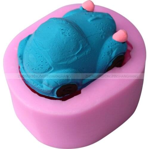Car Shape DIY Soap Mold 3D Soft Pottery Silicone Cake Mould Fondant Candy Chocolate Molds Cake Decoration Bakeware Tools E012