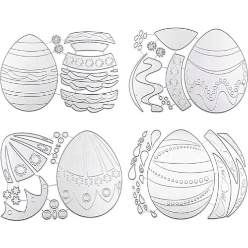 Easter Eggs Metal Cutting Dies Stencil Scrapbooking DIY Album Stamp Paper Card