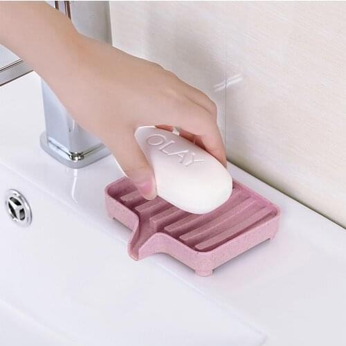Soap Box Drain Soap Holder Box Bathroom Shower Soap Holder sponge Storage Plate Tray Bathroom Supplies Bathroom Gadge