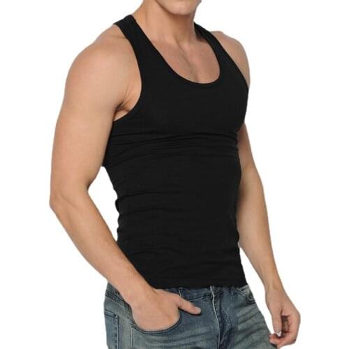 2021Summer Mens Vest Running Sports Fitness Slim Fit Racer Back Sleeveless T-shirt Men Gym Tank Top Corset Top Mens Clothing