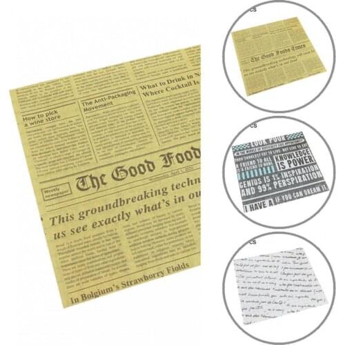 Easy Cut 50Pcs/Set Fashion Oil-proof Word Pattern Baking Package Paper Durable Baking Paper Lightweight for Home