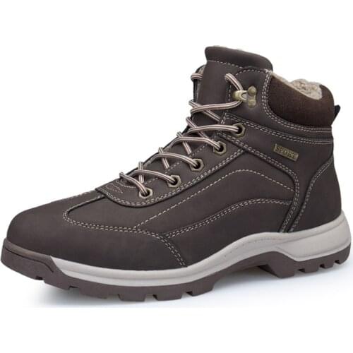 2021 Mens Ankle Boots Autumn Winter Men Boots Boots Male New High-top Shoes Warmth Shoes Men