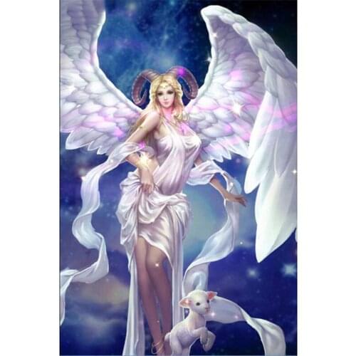 Woman Constellation DIY 11CT Embroidery Cross Stitch Kits Needlework Craft Set Cotton Thread Printed Canvas Home Wholesale