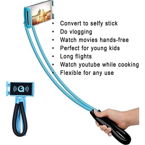 Neck Phone Mount Set Universal Personal Mobile Phone Flexible Lazy Stand Holder Accessory for Mobile Phone Tablet